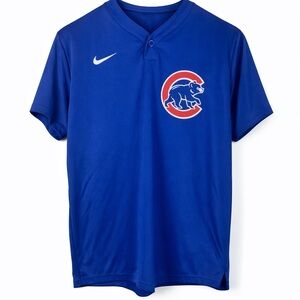 Nike Chicago Cubs Dri-FIT MLB Jersey Shirt Kids XL Blue Team Logo Wrigley Field
